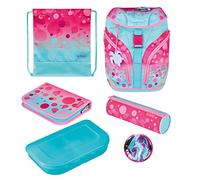 herlitz Schulranzen Set 7-teilig GREENline Pink Bubbles Recyclingmaterial