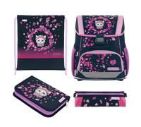 Herlitz Schulranzen-Set »Loop Blossom Dance« Blüten Polyester schwarz / pink schwarz, 31x37x22 cm