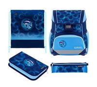 herlitz Schulranzen-Set Loop Dolphin Ride Kunstfaser blau Set