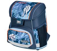 Herlitz Schulranzen Set 4-teilig Loop Tech Mech Blau 17 L Ergonomischer Tornister mit geringem Gewicht 1. Klasse Junge Mädchen Kinder