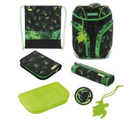 Herlitz Schulranzen-Set »SoftLight GREENline Explorer« Tiere Polyester grün / schwarz grün, 28x38x23 cm
