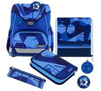 herlitz Schulranzen Set 6-teilig Blue Goal Ergonomische Ultraleichte Schultasche 1.Klasse Junge Mädchen Kinder 16 L