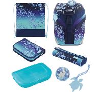 Herlitz Grundschulrucksack-Set SoftLight Plus Greenline Blue Ice