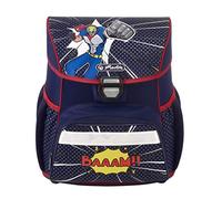Herlitz Schulrucksack Loop Jugend Schulranzen Rückentasche | Volumen 16L | Herren Damen Unisex Sportlich | Für Studenten Alltag | Geräumig Haltbar | Comic Hero, Navy pers, Kinder