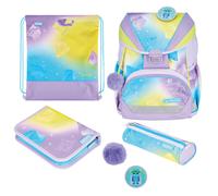 Herlitz UltraLight XL Plus Little Monster Schulranzen-Set Mädchen Polyester Blau, Lila, Gelb