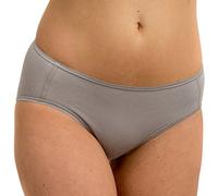 HERMKO 1031 Damen Midi Slip aus 100% Bio-Baumwolle, Unterhose ab Fabrik, Farbe:grau, Größe:44/46 (L)