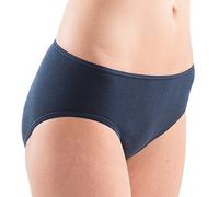 HERMKO 1031 Damen Midi Slip aus 100% Bio-Baumwolle, Unterhose ab Fabrik, Farbe:Marine, Größe:40/42 (M)