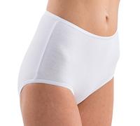 HERMKO 1150 5er Pack Damen Maxi-Slip aus 100% Bio-Baumwolle, Farbe:weiß, Größe:36/38 (S)