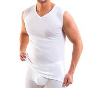HERMKO 16050 2er Pack Herren Business Unterhemd mit V-Ausschnitt, Größe:D 6 = EU L, Farbe:weiß