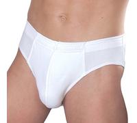 HERMKO 16300 Herren Sportslip aus Baumwolle/Modal, Sportslip ohne Eingriff mit weichem Bund für Männer, Größe:D 10 = EU 4XL, Farbe:weiß