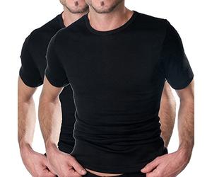 HERMKO 16800 2er Pack Herren Business Kurzarm Unterhemd angenehm weich Dank Modal, Größe:D 9 = EU 3XL, Farbe:schwarz