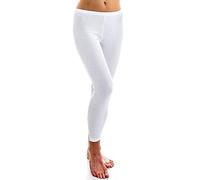 HERMKO 1720 Damen Legging aus 100% Bio-Baumwolle, Farbe:weiß, Größe:48/50 (XL)