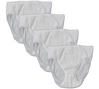 HERMKO 2130 4er Pack Mädchen Slip aus 100% Bio-Baumwolle, Farbe:schwarz, Größe:176