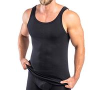 HERMKO 3000 Herren Tank Top 100% Bio-Baumwolle in Feinripp, Unterhemd, Muskel Shirt Made in EU, Größe:D 12 = EU 6XL, Farbe:schwarz