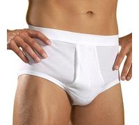 HERMKO 3240 Herren Slip mit Eingriff Unterhose aus 100% Bio-Baumwolle in vielen Farben r. 14, Größe:D 9 = EU 3XL, Farbe:weiß
