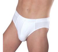 HERMKO 3300 Herren Slip aus 100% Bio-Baumwolle, Sportslip ohne Eingriff mit weichem Bund für Männer, Größe:D 9 = EU 3XL, Farbe:weiß