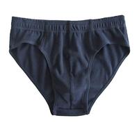 HERMKO 3300 Herren Slip aus 100% Bio-Baumwolle, Sportslip ohne Eingriff mit weichem Bund für Männer, Größe:D 5 = EU M, Farbe:Marine