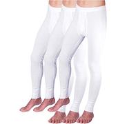 HERMKO 3540 Herren Lange Unterhosen mit Eingriff 3er Pack (Weitere Farben) Bio-Baumwolle, Größe:D 14 = EU 8XL, Farbe:weiß