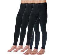 HERMKO 3540 Herren Lange Unterhosen mit Eingriff 3er Pack (Weitere Farben) Bio-Baumwolle, Größe:D 5 = EU M, Farbe:schwarz