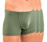 HERMKO 3901 3er Pack Herren Boxershorts Pant aus 100% Bio-Baumwolle, Größe:D 7 = EU XL, Farbe:Olive