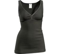 HERMKO 4058060 Damen BH-Hemd mit Glanzband aus Merinowolle/Tencel, Farbe:schwarz, Größe:48/50 (XL)
