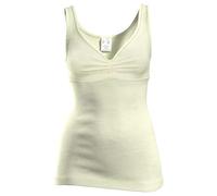 HERMKO 4058080 Damen BH-Hemd aus Merinowolle und Tencel, Farbe:Natur, Größe:36/38 (S)