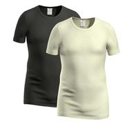 HERMKO 40840 Herren Kurzarm Shirt mit Rundhals aus Merinowolle/Tencel, Größe:D 9 = EU 3XL, Farbe:Natur
