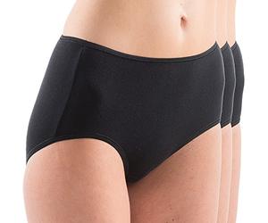 HERMKO 5011 3er Pack Damen Taillenslip aus Baumwolle/Elastan (Maxi-Slip)