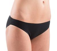 HERMKO 5032 Damen Mini Slip (Bikini-Form) aus Cotton/elastan, Farbe:schwarz, Größe:32/34 (XS)