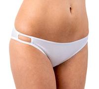 HERMKO 5040 Damen Mini-Slip (Brazilian-Style) Cotton/Elastan, Farbe:weiß, Größe:44/46 (L)