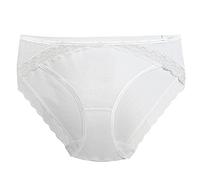 HERMKO 55103103 Damen Mini-Slip mit schönem Spitzenverlauf, Farbe:weiß, Größe:36/38 (S)