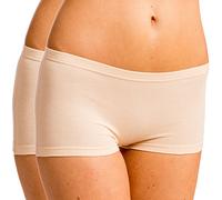 HERMKO 5700 2er Pack Damen Panty aus anschmiegsamer Baumwolle/Elastan, Farbe:Cream, Größe:36/38 (S)