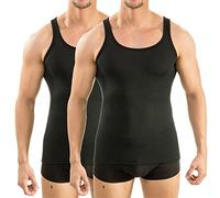 HERMKO 63000 2er Pack Herren Funktionsunterhemd, Tank Top (Weitere Farben), Größe:D 8 = EU XXL, Farbe:schwarz