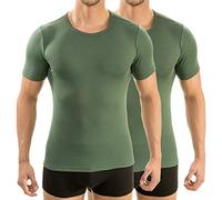 HERMKO 63840 2er Pack Herren Funktionsunterwäsche Shirt mit 1/4 Arm, Rundhals (Weitere Farben)