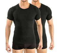 HERMKO 63840 2er Pack Herren Funktionsunterwäsche Shirt mit 1/4 Arm, Rundhals (Weitere Farben)