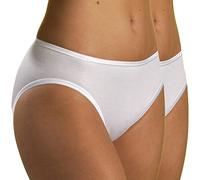 HERMKO 65031 2er Pack Damen atlethic Slip für Sport, Freizeit und Alltag, Farbe:weiß, Größe:32/34 (XS)