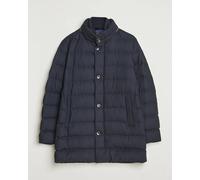 Herno Flannel Down Coat Navy Blau 52
