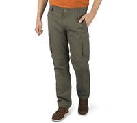Cargohose HERO BY JOHN MEDOOX "Canvas Cargohose", Herren, Gr. 36, Länge 32, grün (olive), Twill, 65% Polyester, 35% Baumwolle, gerade lang, Hosen Cargohose, Cargo Hose Outdoorhose Casual Twill für Her