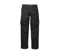 Cargohose HERO BY JOHN MEDOOX "GLENN Thermo Cargohose", Herren, Gr. 36, Länge 32, schwarz asphalt, Sweatware, 100% Baumwolle, gerade lang, Hosen Cargohose, Outdoorhose Casual Twill für Herren (4356721
