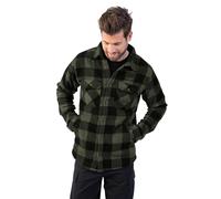 Fleecehemd HERO BY JOHN MEDOOX "HENDRIX Fleecehemd", Herren, Gr. XXL, US-Größen, grün (grün check), Fleece, 100% Polyester, regular fit, Hemden, Regular Fit Casual Fleece für Herren (82833130-XXL) grü