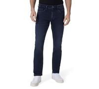 5-Pocket-Jeans HERO BY JOHN MEDOOX "Portland Denim Slim Straight Stretch Jeans", Herren, Gr. 31, Länge 32, blau (dunkelblau tint), Denim/Jeans, 89% Baumwolle, 10% Polyester, 1% Elasthan, straight fit