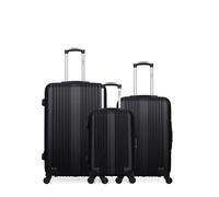HERO HERO - 3er-Pack - Großer Koffer, mittelgroßer Koffer und Handgepäck LIPARI - schwarz