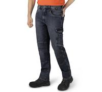 HERO Workwear | Calgary | Cargo Denim | Indigo Wash | Tapered Fit | Herren(W36,L32)