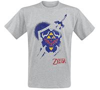 The Legend of Zelda Shield T-Shirt Heather Grey-M