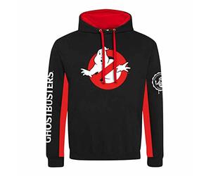 Heroes Inc. Ghostbusters Kapuzenpullover für Erwachsene, mit Logo-Streifen, Größe M, Schwarz, Schwarz, Medium