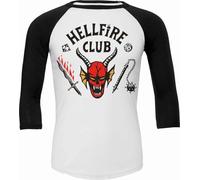 Heroes Inc Herren M328 - Mens Long Sleeves T-Shirt, White and Black,