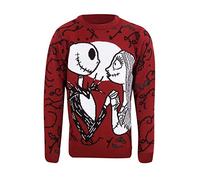Heroes Inc. Nightmare Before Christmas Jumper Jack and Sally Offiziell Unisex Ugly Sweater Size M