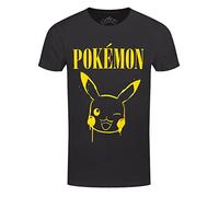 Pokemon - Graffiti Pikachu Acid Wash T-Shirt Black-M