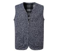 Herothorn Herren Strickweste Strickjacke ohne Ärmel V-Ausschnitt Ärmellose Fleecefutter Jacke Reißverschluss Dicke Weste Freizeitweste