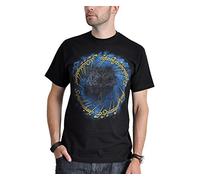 Herr der Ringe Ring der Macht T-Shirt großes Der Eine Ring Frontprint Baumwolle schwarz - XXL